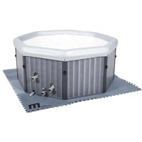 MSpa Whirlpool wärmeisolierte Schaumstoff Bodenmatte 204x204cm Maxi universell einsetzbar für alle runden MSpa Pools 9 Stück a 68x68cm ineinander von BRAST