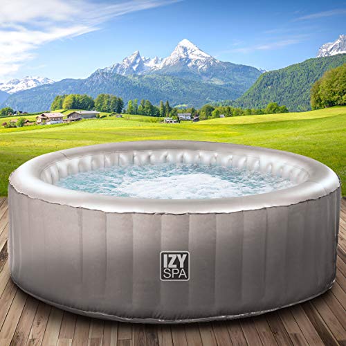 Whirlpool IZY Spa aufblasbar 3 Personen Ø165x70cm 105 Massagedüsen Heizung Aufblasfunktion per Knopfdruck 650l Wellness Massage von BRAST