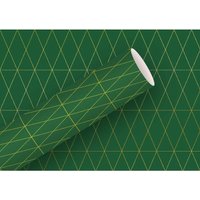 Geschenkpapier Kollektion Geometric grün 1,50 m x 70 cm - Braun&company von BRAUN & COMPANY