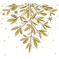Braun & Company Servietten Atelier Golden Mistletoe 33 x 33 cm - 20er Pack Servietten von BRAUN & COMPANY