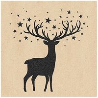 Braun & Company Servietten By Nature Goldener Hirsch 33 x 33 cm - 20er Pack Servietten von BRAUN & COMPANY