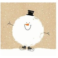 Braun & Company Servietten By Nature Schneemann 33 x 33 cm - 20er Pack Servietten von BRAUN & COMPANY