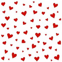 Braun & Company Servietten Motiv Herz weiß 33 x 33 cm - 20er Pack Partydekoration von BRAUN & COMPANY