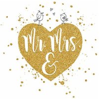 Braun & Company Servietten Motiv Wedding Heart 33 x 33 cm - 20er Pack Partydekoration von BRAUN & COMPANY