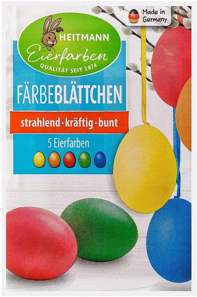 BRAUNS HEITMANN Osterei Heitmann Eierfarben 5 Blättchen Heißfärbe Blättchen 1007781 von BRAUNS HEITMANN