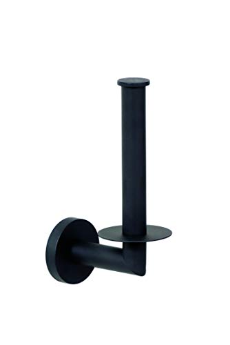 BRAVAT Varuna Mattschwarz WC-Papierreserverollenhalter, Messing, 93 x 55 x 159 von BRAVAT