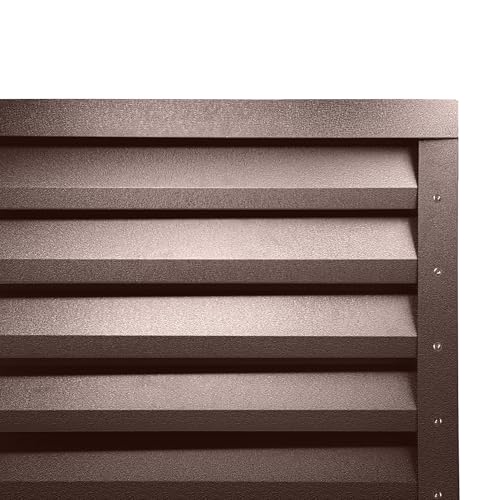 Atlas-Zaun-Set | Zaunpaneel | Lamellenzaun | Sichtschutz | 104,5 cm x 200 cm Metall Stärke 0,45 mm inkl. Zubehör (braun) von BRAVO the smart solution