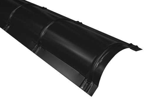 Firstblech halbrund Tiefschwarz RAL 9005 L = 2,00 m von BRAVO the smart solution