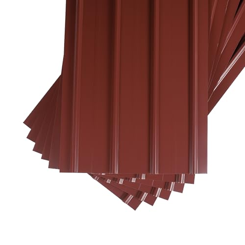 SMART Cover Set H12 Plus, 12 x Trapez-Abdeckblech 125 x 45 cm 6,75 m² inkl. Schrauben (Rot) von BRAVO the smart solution