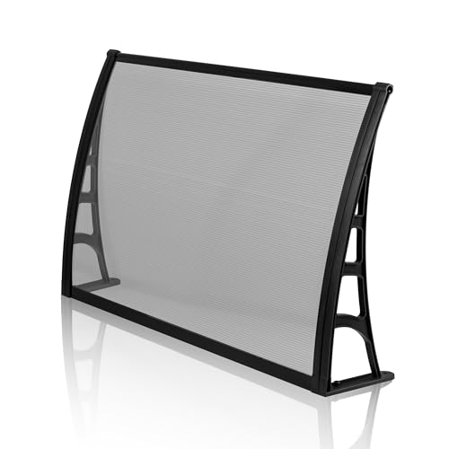 Vordach | Haustürvordach | Eingangsüberdachung 120 x 70 cm aus Polycarbonat, Stärke 4 mm, klar von BRAVO the smart solution