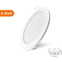 10x 6W led Panel Einbaustrahler Spot Deckenbeleuchtung Unterputz Einbauleuchte Neutralweiß 4200K 360 Lumen Deckenleuchte Rund eingebauter Trafo, kein von BRAYTRON