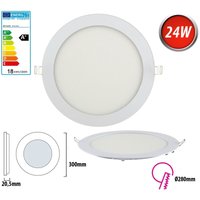 24W led Panel Einbaustrahler Spot Einbauleuchte Kaltweiß 1850 Lumen Deckenleuchte Ø280mm Lochmaß Rund von BRAYTRON