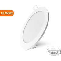 2x 12W led Panel Einbaustrahler Spot Deckenbeleuchtung Unterputz Einbauleuchte Neutralweiß 4200K 910 Lumen Deckenleuchte Rund eingebauter Trafo, kein von BRAYTRON