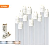 2x 150cm led Röhre G13 T8 Leuchtstofföhre Tube / 24W Kaltweiß (6500K) 2430 Lumen 270° Abstrahlwinkel / inkl. Starter 2er Pack/ milchweiße Abdeckung von BRAYTRON