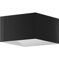 Braytron - 8W led Wandleuchte Wandlampe Innen Beleuchtung Modern 3000K Warmweiß 400 lm Aluminium Eckig Schwarz von BRAYTRON