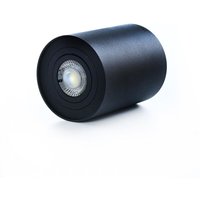 Deckenleuchte gama-sr Aufbaustrahler Lampe Aufputz Leuchte Ø96mm Strahler Schwenkbar 45° Rund Schwarz aus Aluminium mit Fassung GU10 5W led von BRAYTRON