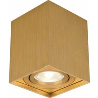 Braytron - Deckenleuchte gama-ss Aufbaustrahler Lampe Aufputz Leuchte 96x96mm Strahler Schwenkbar 45° Eckig Gold aus Aluminium mit GU10 Fassung von BRAYTRON