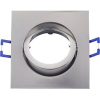 Braytron - Einbaustrahler GU10 Einbaurahmen Schwenkbar Ø68mm Bohrloch Aluminium inkl. GU10 Fassung für led Leuchtmittel Eckig Nickel von BRAYTRON