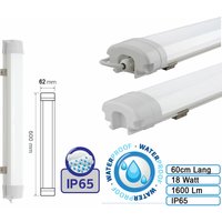 Braytron - Feuchtraumleuchte Wannenleuchte Proline led 18W Leuchte für Außen und Innen Wasserdicht IP65 Neutralweiß Slim von BRAYTRON