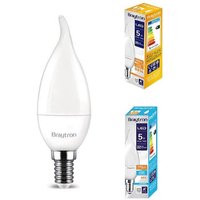 LED E14 Leuchtmittel Form: Flamme C35T 5 Watt matt 400 Lumen Sparsam Energieeffizienz: A+ Birne Lampe kaltweiß 10 Stück von BRAYTRON