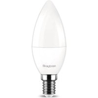 Braytron - led Leuchtmittel E14 Sockel C35 5 Watt matt 400 Lumen Lampe Licht Leuchte Birne Kerzenform warmweiß 10 Stück von BRAYTRON