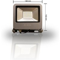 Braytron - led Strahler Fluter Projektor Flutlicht 30W 2400 Lumen IP65 Wasserdicht für Innen- / Außenbeleuchtung 6500K Kaltweiß von BRAYTRON