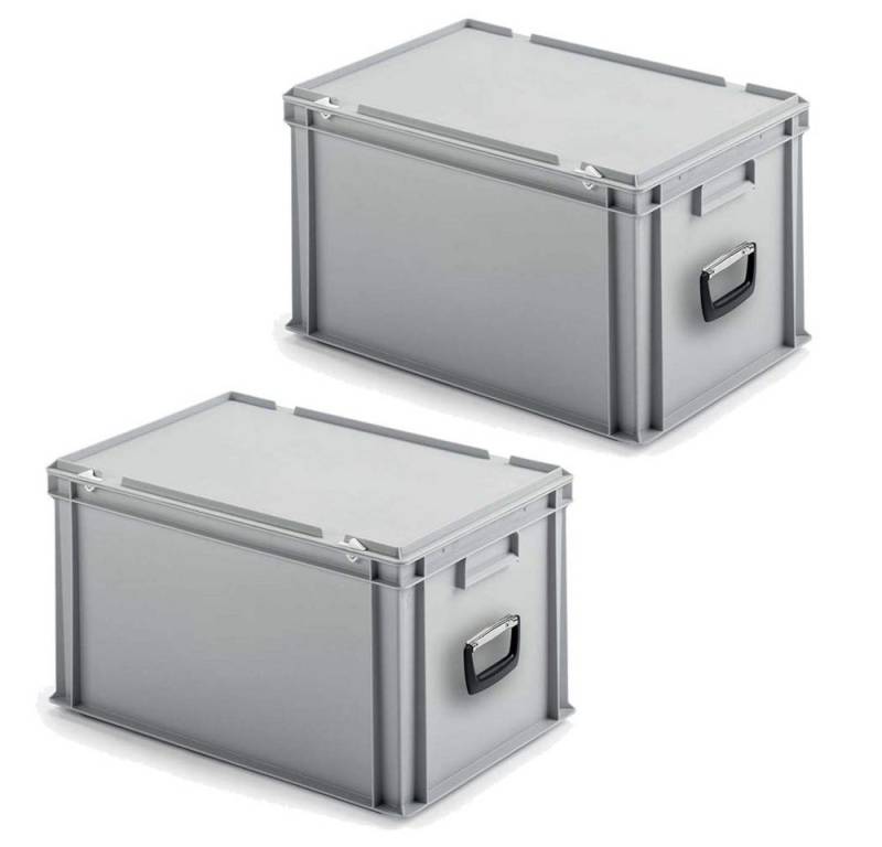 BRB-Lagertechnik Aufbewahrungsbox BRB 2x Euro-Koffer aus PP mit Tragegriff, LxBxH 600x400x330 mm, Robust und formstabil von BRB-Lagertechnik