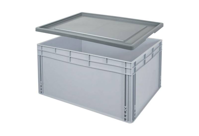 BRB-Lagertechnik Aufbewahrungsbox Eurobox mit Stülpdeckel, LxBxH 800x600x420 mm, Eurobox im XXL-Format mit passendem Deckel von BRB-Lagertechnik
