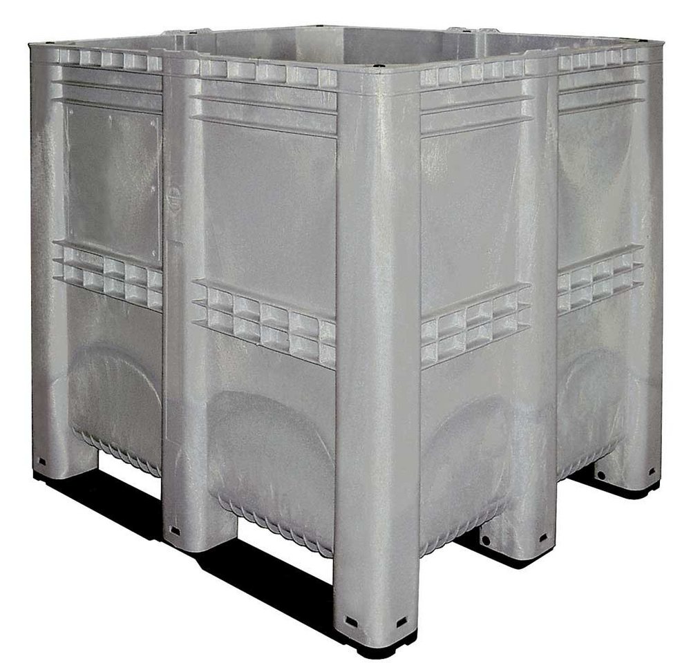 BRB-Lagertechnik Aufbewahrungsbox Großbox/Elefantenbox mit 3 Kufen, LxBxH 1300x1150x1250 mm, Extrem stabiler und dickwandiger Großbehälter von BRB-Lagertechnik