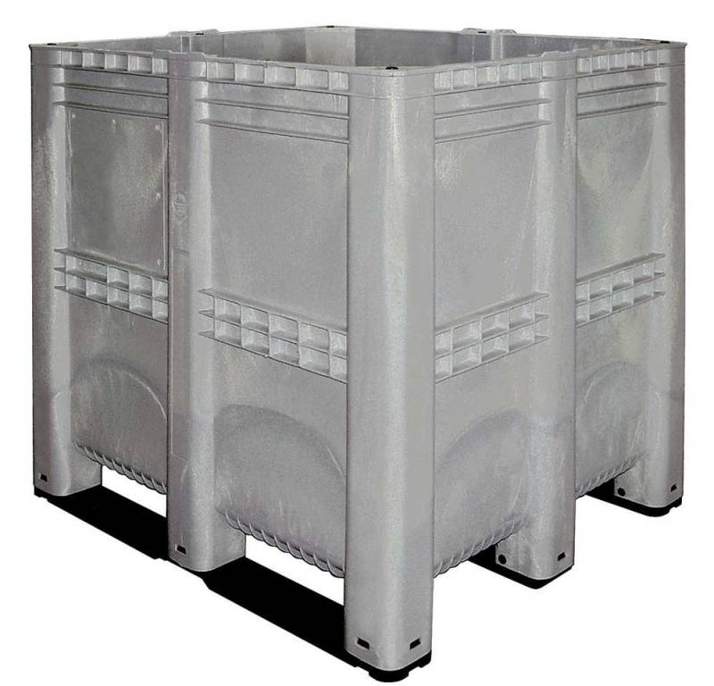 BRB-Lagertechnik Aufbewahrungsbox Großbox/Elefantenbox mit 3 Kufen, LxBxH 1300x1150x1250 mm, Extrem stabiler und dickwandiger Großbehälter von BRB-Lagertechnik