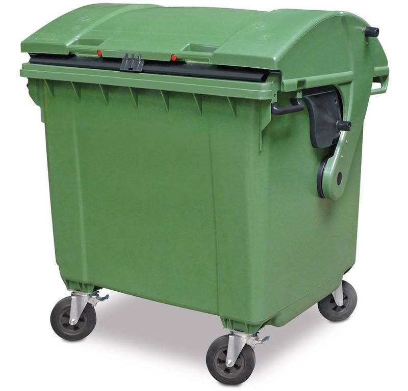 BRB-Lagertechnik Mülleimer 1100 Liter Großmüllbehälter/Müllcontainer nach EN 840, Müllcontainer aus Polyethylen (PE-HD) von BRB-Lagertechnik