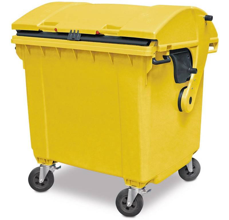 BRB-Lagertechnik Mülleimer 1100 Liter Großmüllbehälter/Müllcontainer nach EN 840, Müllcontainer aus Polyethylen (PE-HD) von BRB-Lagertechnik