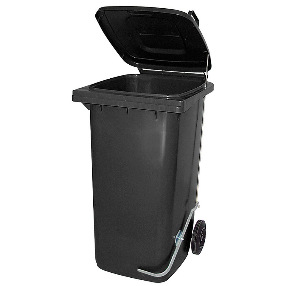 BRB-Lagertechnik Mülleimer Müllbehälter, Inhalt 80 Liter, mit Fußpedal zur Deckelöffnung, Genormte 80 Liter Mülltonne mit Fußöffnung BRB-Lagertechnik Mülleimer Müllbehälter, Inhalt 80 Liter, mit Fußpedal zur Deckelöffnung, Genormte 80 Liter Mülltonne mit Fußöffnung von BRB-Lagertechnik
