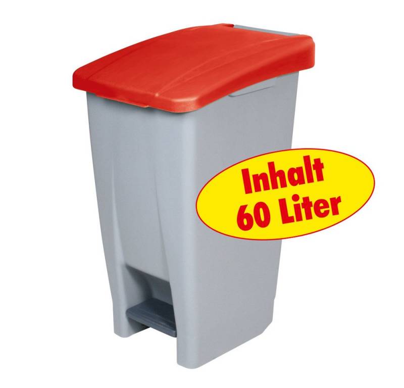 BRB-Lagertechnik Mülleimer Tretabfalleimer mit Rollen, Inhalt 60 Liter, Leichte Mülltrennung durch farbige Deckel BRB-Lagertechnik Mülleimer Tretabfalleimer mit Rollen, Inhalt 60 Liter, Leichte Mülltrennung durch farbige Deckel von BRB-Lagertechnik