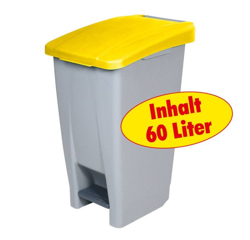 BRB-Lagertechnik Mülleimer Tretabfalleimer mit Rollen, Inhalt 60 Liter, Leichte Mülltrennung durch farbige Deckel BRB-Lagertechnik Mülleimer Tretabfalleimer mit Rollen, Inhalt 60 Liter, Leichte Mülltrennung durch farbige Deckel von BRB-Lagertechnik