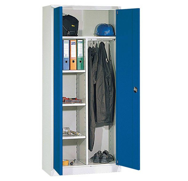 BRB-Lagertechnik Spind Aktenschrank/Kleiderschrank Kombination, HxBxT 1950x925x420 mm von BRB-Lagertechnik