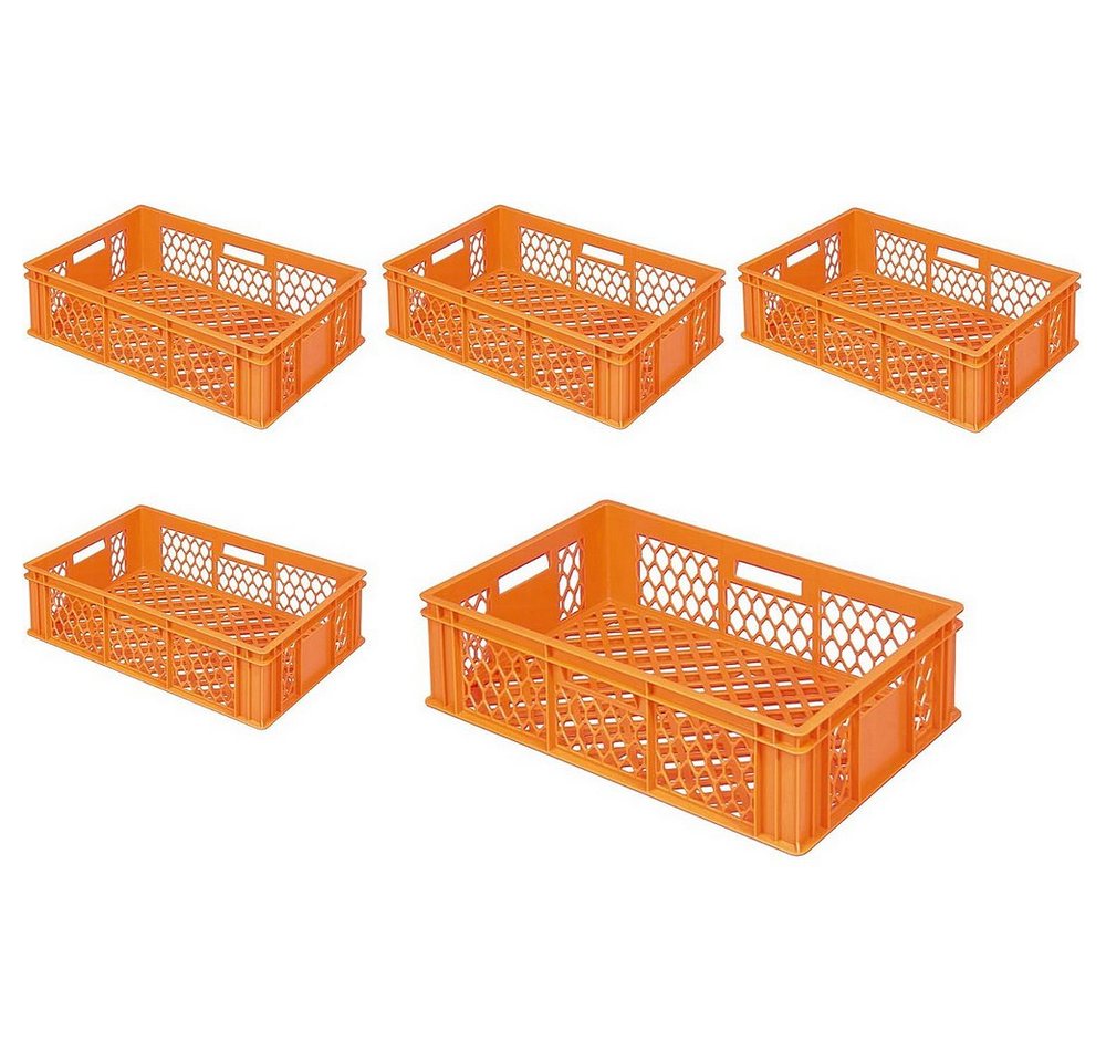 BRB-Lagertechnik Stapelbox 5 durchbrochene Eurobehälter, LxBxH 600x400x170 mm, Flüssigkeits- und luftdurchlässige Konstruktion BRB-Lagertechnik Stapelbox 5 durchbrochene Eurobehälter, LxBxH 600x400x170 mm, Flüssigkeits- und luftdurchlässige Konstruktion von BRB-Lagertechnik