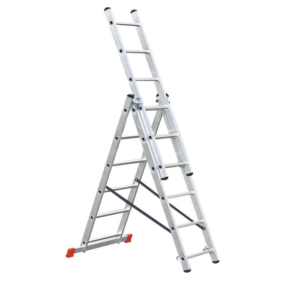 BRB-Lagertechnik Vielzweckleiter Aluminium-Vielzweck-Leiter mit 3x 6 Sprossen, Sehr stabile Profi-Leiter für vielseitige Anwendungen BRB-Lagertechnik Vielzweckleiter Aluminium-Vielzweck-Leiter mit 3x 6 Sprossen, Sehr stabile Profi-Leiter für vielseitige Anwendungen von BRB-Lagertechnik