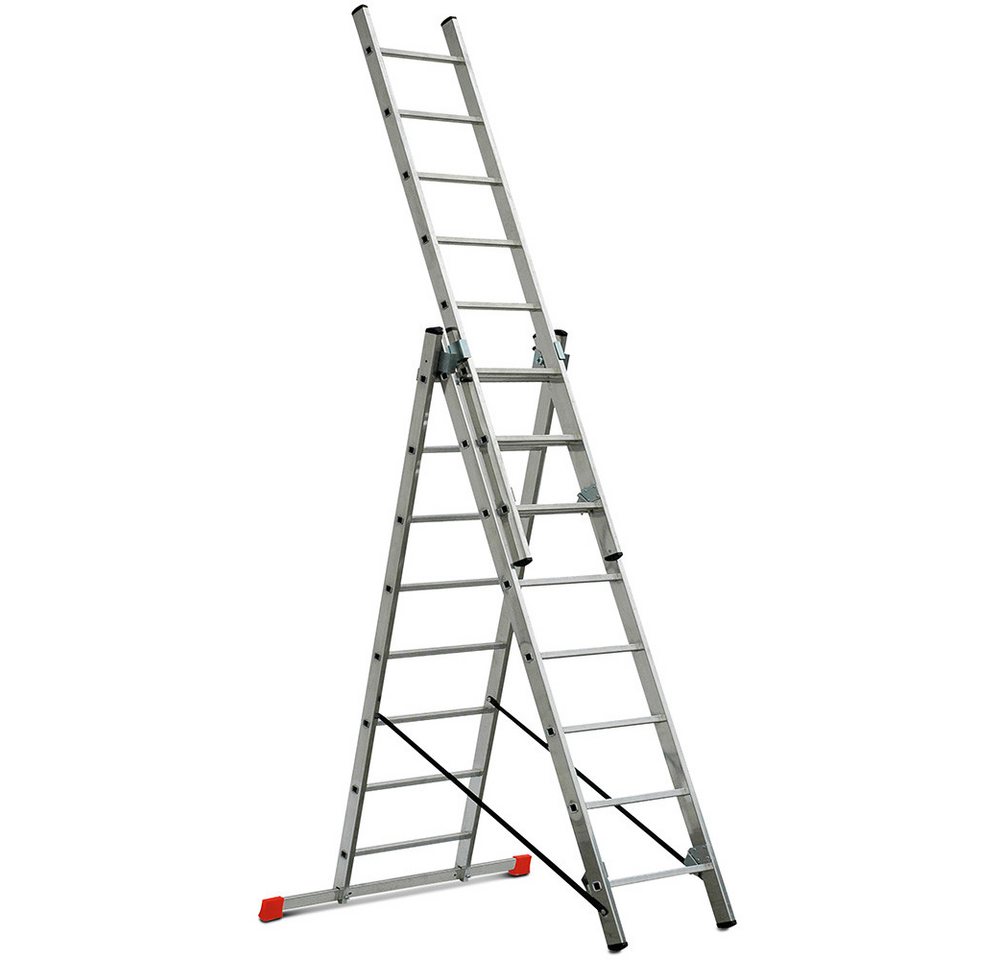 BRB-Lagertechnik Vielzweckleiter Aluminium-Vielzweck-Leiter mit 3x 8 Sprossen, sehr stabile Profi-Leiter für vielseitige Anwendungen BRB-Lagertechnik Vielzweckleiter Aluminium-Vielzweck-Leiter mit 3x 8 Sprossen, sehr stabile Profi-Leiter für vielseitige Anwendungen von BRB-Lagertechnik