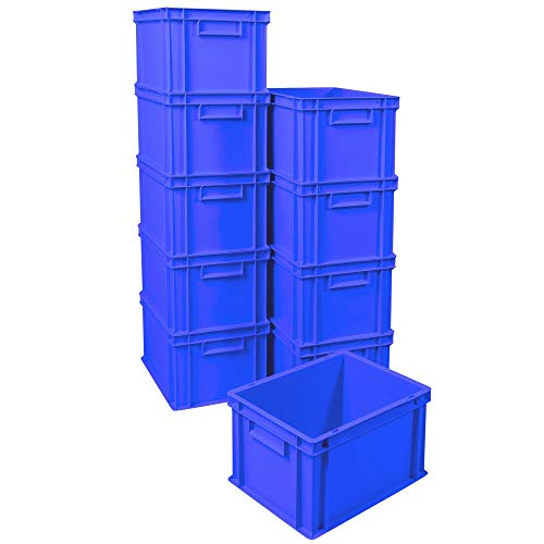 10x Euro-Stapelbehälter, blau, LxBxH 400x300x235 mm von BRB