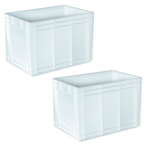 2 Gärwannen/Teigwannen, LxBxH 600x400x420 mm, 80 Liter, weiß, lebensmittelecht von BRB