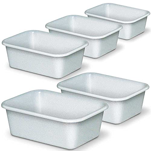 BRB 5 Lebensmittelwannen, Inhalt 12 Liter, LxBxH 440 x 320 x 155 mm, weiß, PE-HD von BRB