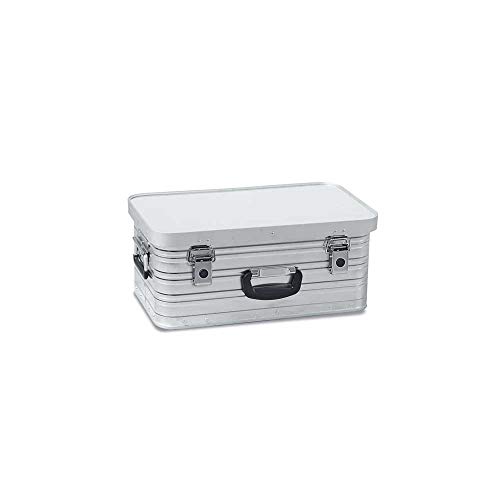 Aluminiumbox 27 Liter Fassungsvermögen - Transportbehälter Aufbewahrungskiste Metallkiste Lagerbox Truhe Industriebox Lagerschachtel Alukiste Alukoffer LxBxH 530x330x225 mm von BRB