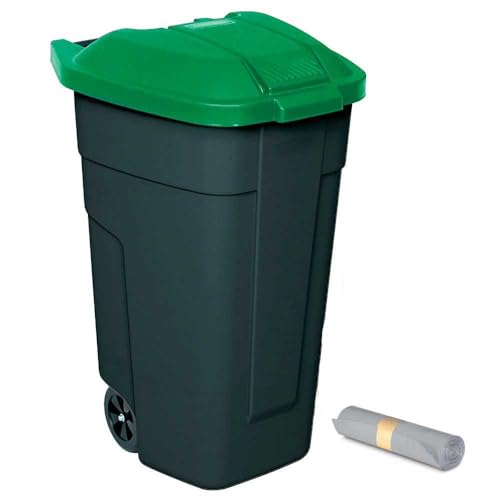 BRB 100 Liter Wertstoffsammler + 50 Müllsäcke (anthrazit/grün) von BRB