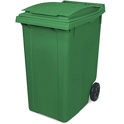 BRB 360 Liter Mülltonne nach DIN EN ISO 9001 und DIN EN ISO 14001, HxBxT 1090x620x860 mm, grün von BRB