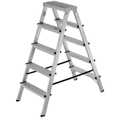 BRB Alu-Klappleiter Doppelleiter Bockleiter Malerleiter Leiter 2x5 Stufen von BRB