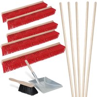 Besen-Spar-Set 10-teilig, 100 cm, rot von BRB