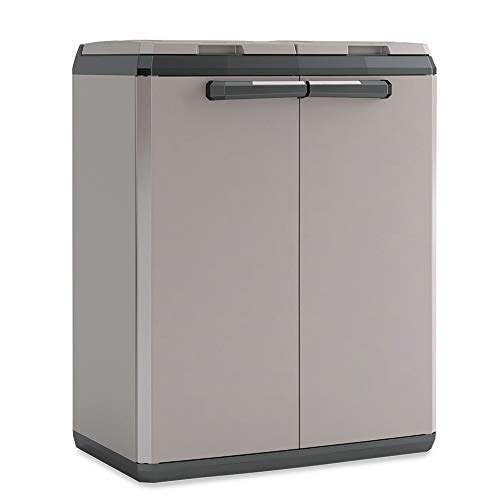 BRB Müllbox aus Kunststoff für 2X 110-Liter-Müllsäcke, BxTxH 680x390x850 mm von BRB