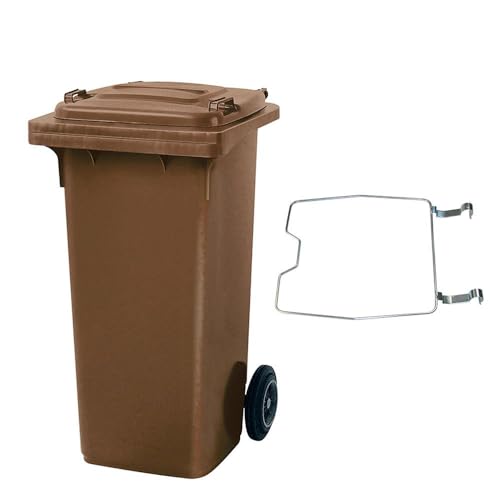 Mülltonne MGB 120 Liter, mit Klemmring für Müllsäcke (braun) von BRB
