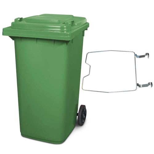 BRB Mülltonne MGB 240 Liter, mit Klemmring für Müllsäcke (grün) von BRB